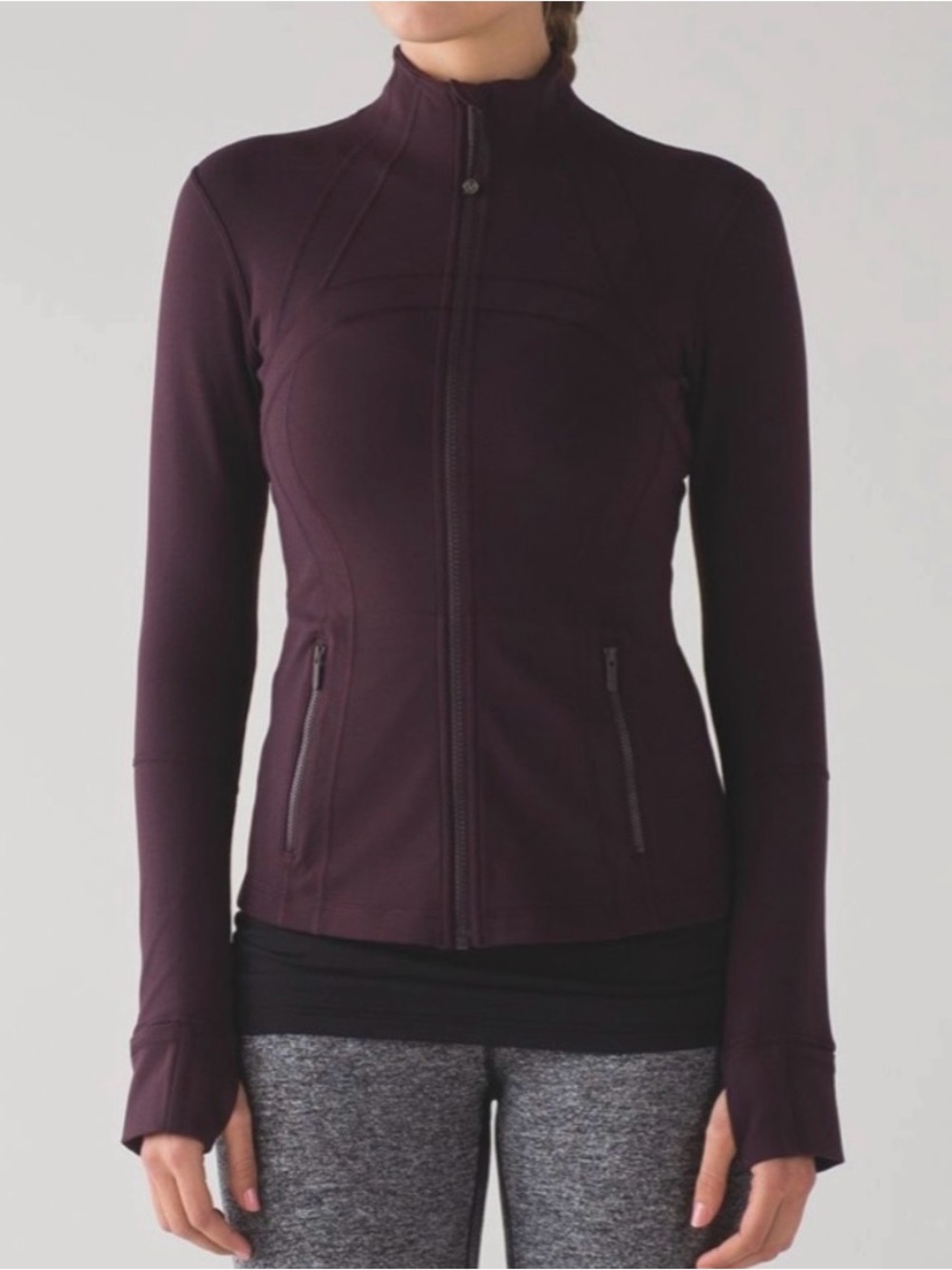 Lululemon Define Jacket Black Cherry Full Zipper Pockets Workout Loungewear-8